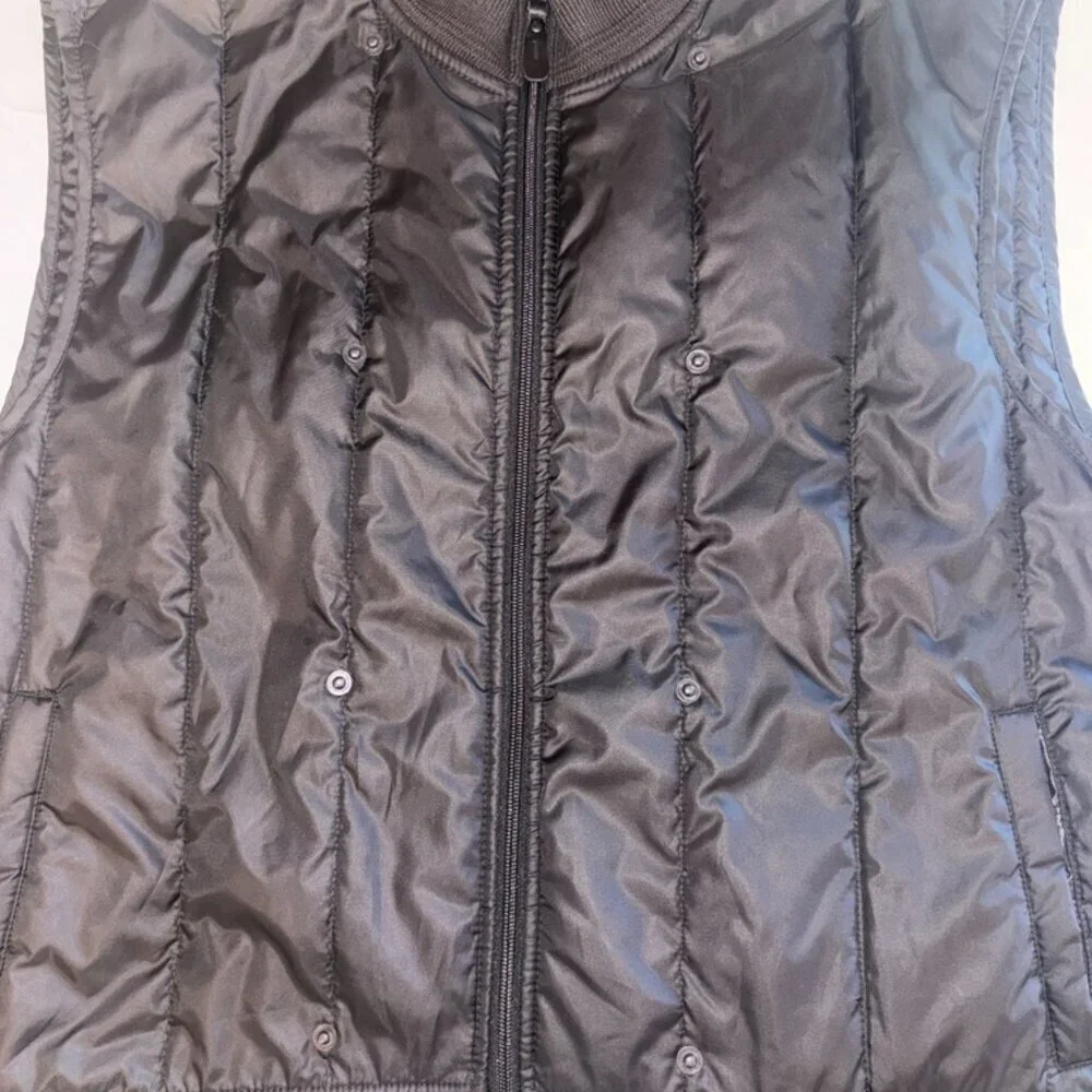 Vintage Polo Ralph Lauren Black Vertical Quilt Insulated Vest Men's XL Snaps
